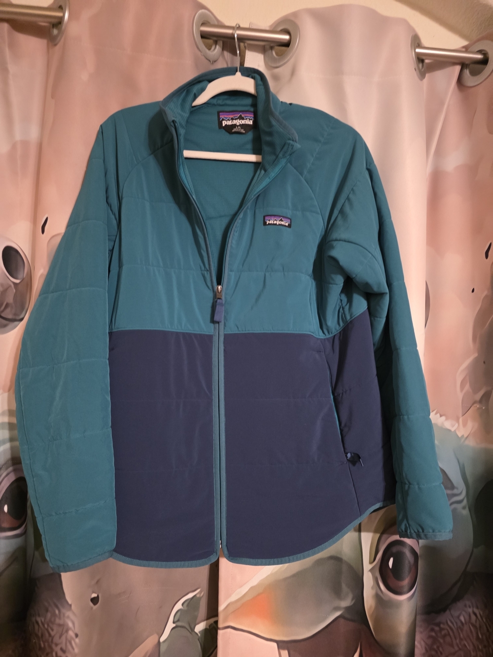 Patagonia Two-Tone Teal & Navy Puffer Jacket